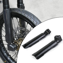 Woodniu Racein Carbon Fiber Fork Guard Plate Set - Front Suspension Protectors for Surron Light Bee X Off-Road Motorcycle