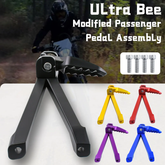 Woodniu Racein Surron Ultra Bee Rear Passenger Foot Pegs Kit - Folding Extended Rear Seat Passenger Foot Rest Assembly for Surron Ultra Bee Electric Dirt Bike