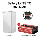 60V 55AH 60AH Large Capacity Battery for Super SOCO TS TC Ant BMS Direct replacement Compatible with Dual Batteries