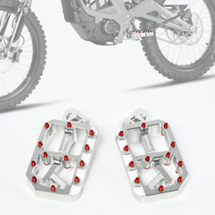 Woodniu Racein Surron Light Bee X Foot Pegs Pedals - CNC Aluminum Wide Platform Footrest Pedals for Surron Light Bee X & Segway X160 X260 Electric Dirt Bike