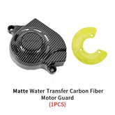 For Parts Carbon Fiber Front & Rear Mudguard ABS Battery Compartment Cover Chain Dirt Bike Off-Road Accessories