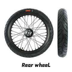 Woodniu Racein Surron Light Bee X 17-inch Supermoto Wheel Set - 17" On-Road Wheel Set (No Brake Discs/Sprockets/Chain) for Surron Light Bee X Electric Dirt Bike