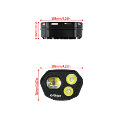 Woodniu Racein Surron Ultra Bee LED Headlight - Triple 3-LED Replacement Headlight for Surron Ultra Bee Electric Dirt Bike