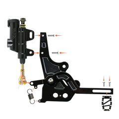 Woodniu Racein Rear Hydraulic Foot Brake Kit for Surron Light Bee X - Complete Foot Brake Conversion Assembly Upgrade
