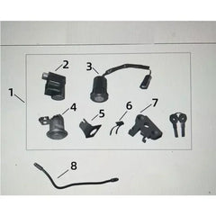Woodniu Racein Complete Ignition Lock Set - Full Bike Key & Lock Assembly for Surron Ultra Bee Off-Road Motorcycle