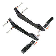 Woodniu Racein Talaria Sting Rear Footpegs - CNC Aluminum Adjustable Passenger Footrest Kit for Talaria Sting Electric Dirt Bike