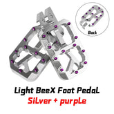 For Light BeeX SegwayX160 X260 2025 New Customized Modified Pedal Silver Foot Pedal Off-Road Electric For Motorcycle Accessories
