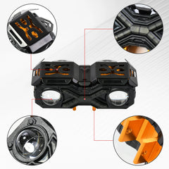 Woodniu Racein Surron Light Bee X Dual LED Headlight Upgrade Kit - Dual Projector Beam Headlight Assembly for Surron Light Bee X Electric Dirt Bike
