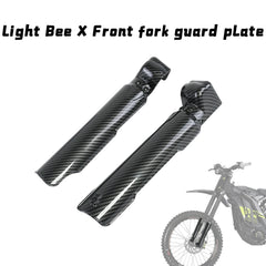 Woodniu Racein Carbon Fiber Fork Guard Plate Set - Front Suspension Protectors for Surron Light Bee X Off-Road Motorcycle