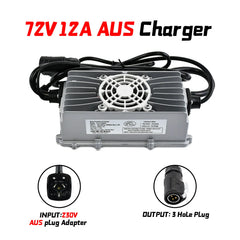 Woodniu Racein 72V 12A Fast Lithium Battery Charger - EU UK AU Plug Compatible for Surron Light Bee X Electric Motorcycle