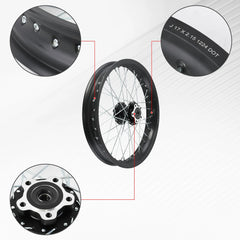 Woodniu Racein Surron Light Bee X Spoke Wheel Rim Assembly - 16/17 Inch Pre-Built Wire Spoke Complete Wheel for Surron Light Bee X Electric Dirt Bike