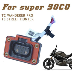 Woodniu Racein Super SOCO TS Street Hunter TC Wanderer Battery Socket & Charging Cable Set - Charging Plug Connector Kit for Super SOCO Electric Motorcycle