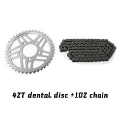 Woodniu Racein Surron Light Bee X Chain and Sprocket Kit - 42T Rear Sprocket & 102 Chains Set for Surron Light Bee X Electric Dirt Bike