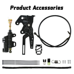 Woodniu Racein Rear Hydraulic Foot Brake Kit for Surron Light Bee X - Complete Foot Brake Conversion Assembly Upgrade