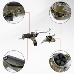 Woodniu Racein Surron Hyper Bee Mineral Oil Hydraulic Disc Brake Kit - Front & Rear Brake Lever & Caliper Set for Surron Hyper Bee Electric Dirt Bike