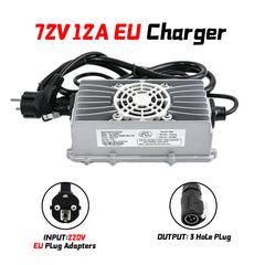 Woodniu Racein 72V 12A Fast Lithium Battery Charger - EU UK AU Plug Compatible for Surron Light Bee X Electric Motorcycle