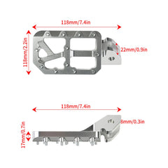 Woodniu Racein Surron Light Bee X/S Foot Pegs Kit - Wide Footpegs + Brackets + Reinforcement Bar Shaft Set for Surron Light Bee X & S Electric Dirt Bike
