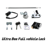 For SURRON Ultra Bee Motorcycles Full Bike Lock Three Sets of Locks Electric Dirt Bikes for Surron Lock Motorcycle Accessories