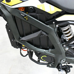 Woodniu Racein Carbon Fiber Style Battery Protector Guards - Side Cover Set for Surron Ultra Bee Off-Road Motorcycle
