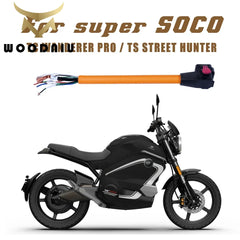 Woodniu Racein Super SOCO TS Street Hunter TC Wanderer Battery Socket & Charging Cable Set - Charging Plug Connector Kit for Super SOCO Electric Motorcycle