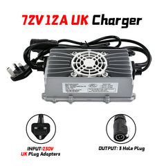 Woodniu Racein 72V 12A Fast Lithium Battery Charger - EU UK AU Plug Compatible for Surron Light Bee X Electric Motorcycle