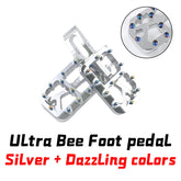 Woodniu Racein CNC Aluminum Foot Pegs Pedals - Wide Platform Footrests for Surron Ultra Bee Electric Dirt Bike