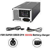 Woodniu Racein Super SOCO CPX 15A Fast Charger - 70.5V 15A Smart Lithium Battery Charger with LCD Display for Super SOCO CPX Electric Motorcycle