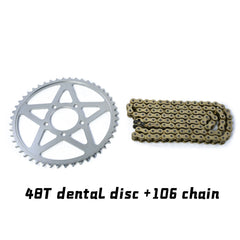 Woodniu Racein Surron Light Bee X/S Chain and Sprocket Kit - 48T Rear Sprocket & 106 Chains Set for Surron Light Bee X & S Electric Dirt Bike