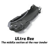 Woodniu Racein Surron Ultra Bee Rear Fender Middle Section - Carbon Fiber Style Seat Fender Mount Base for Surron Ultra Bee Electric Dirt Bike