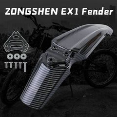 Woodniu Racein Carbon Fiber Style Front Fender - Mudguard for Zongshen CINECO EX1 Off-Road E-Bike