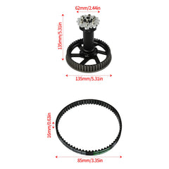 Woodniu Racein Primary Drive Pulley & Belt Kit for Surron Light Bee X - Complete Jackshaft Assembly with Reinforced Drive Belt