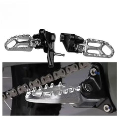 Woodniu Racein CNC Foot Pegs - Footrest Pedal Assembly Set for Surron Ultra Bee Off-Road Motorcycle