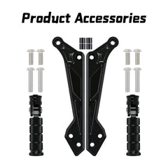 Woodniu Racein CNC Aluminum Rear Passenger Footpegs Kit for Talaria Sting - Foldable Anti-Slip Rear Footrest Brackets for Two-Up Riding