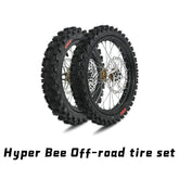 60/100-14 Front+70/100-12 Rear Wheel Tire Rim Assembly for Surron Hyper Bee Motorcycles Wheel Kit Electric Dirt Bike Accessories