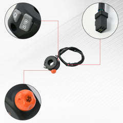 Woodniu Racein Surron Hyper Bee Left Handlebar Switch Assembly - Left Combination Switch Left Handlebar Control Switch for Surron Hyper Bee Electric Dirt Bike