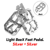 Silver Pedals for Surron Light Bee X Segway X160 X260 New Customized Modified Pedals Foot Pegs E-Bike for SurRon Motorcycle Part