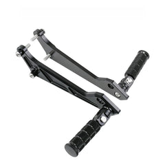 Woodniu Racein CNC Aluminum Rear Passenger Footpegs Kit for Talaria Sting - Foldable Anti-Slip Rear Footrest Brackets