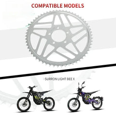 Woodniu Racein 42-Tooth Rear Sprocket - Belt Drive Sprocket for Surron Light Bee X Segway X160 X260 Off-Road Motorcycle
