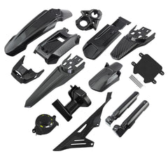 Accessories for SurRon Light Bee X S LBX, Upgrades Parts for Segway X160 X260 Imitation Carbon Fiber Ignition Key Switch Cover, Battery Lock Cover, Inner Plate, Front Rear Wheel Fender, Center Axle Guard, Motor Protection, Gift