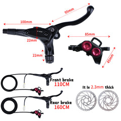 Woodniu Racein Complete Hydraulic Disc Brake System Set - Integrated Pump Kit for Surron Light Bee X Segway X160 X260 Off-Road Motorcycle
