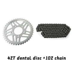 Woodniu Racein Surron Light Bee X Chain and Sprocket Kit - 42T Rear Sprocket & 102 Chains Set for Surron Light Bee X Electric Dirt Bike