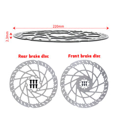 Woodniu Racein 220mm Front & Rear Brake Disc Rotor for Talaria Sting - High-Performance Stainless Steel Brake Rotor