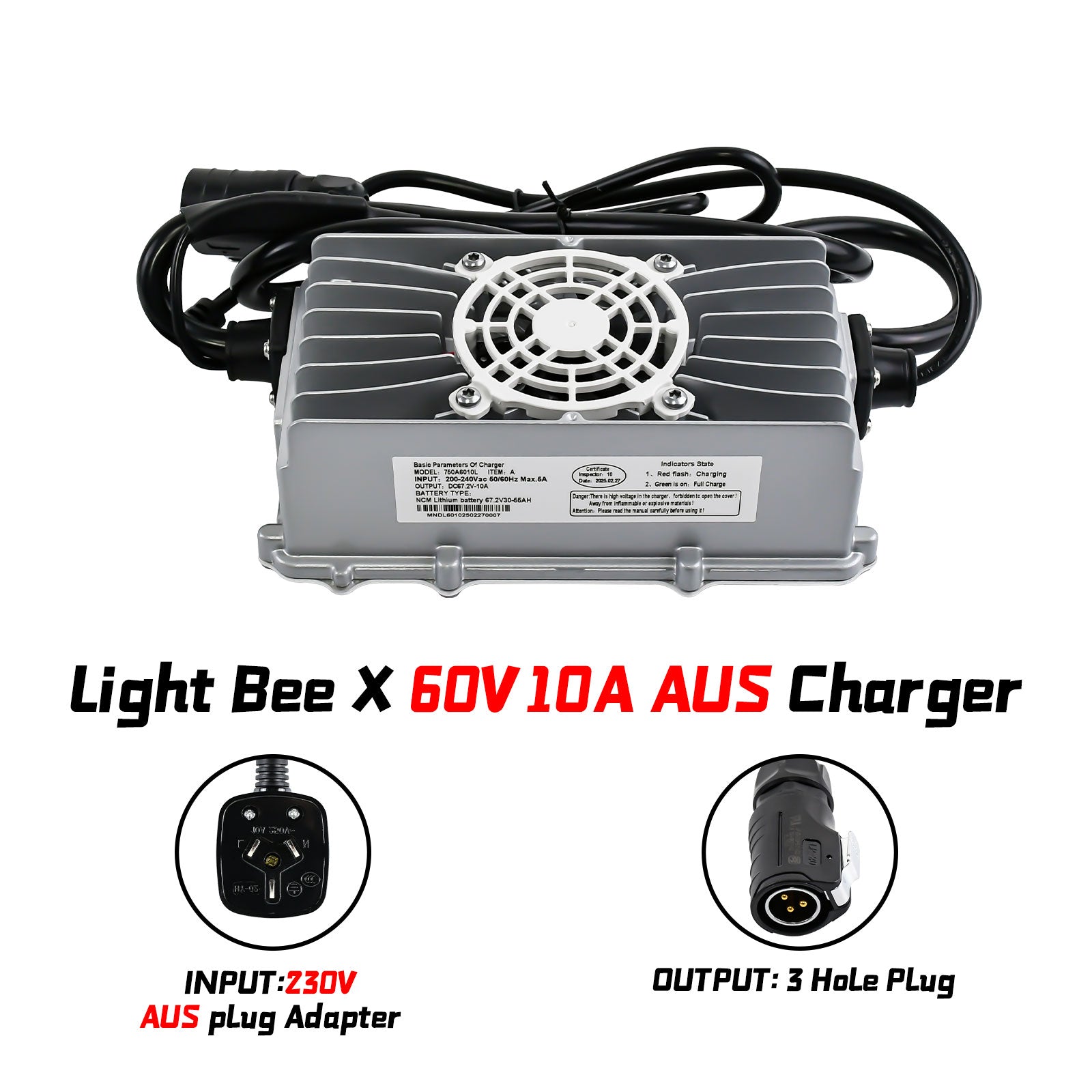 60V72V10A Charger Light Bee X Charging Tools Motocross Dirtbike Off-road Original Motorcycles Accessories