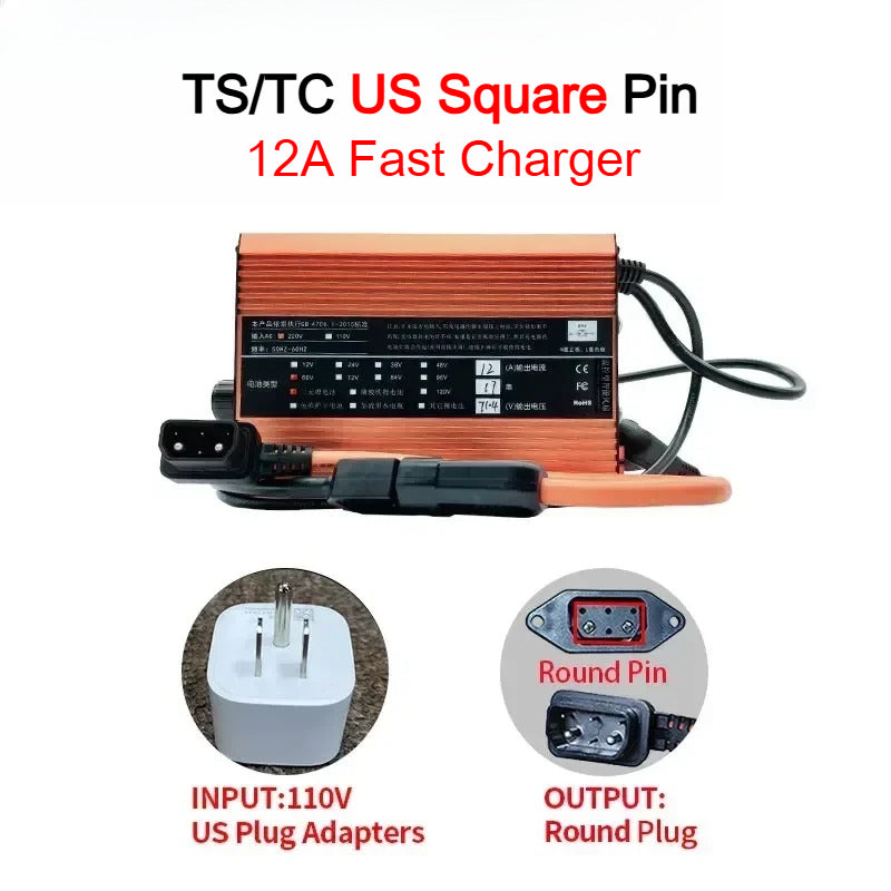 For Super SOCO TC TS Charger 12A Adjustable High Current Fast Charging Outdoor Motorcycle Accessories