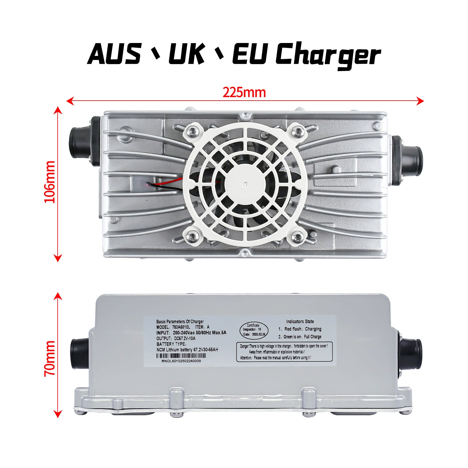 For Surron Charger Light Bee X 60V10A 72V12A Charger Silent Motorcycle Off-Road For SurRon Charging Tool OEM Motorcycles Parts