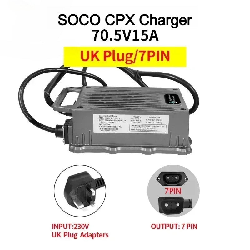For Super SOCO Charger TC MAX TS TC CU CPX Scooter Original Motorcycles Accessories 10A15A Charger Round Pin To Square Pin Cable