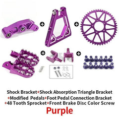 For Shock Absorbing Tripod Reinforced Rear Triangle Suspension CNC Sur-Ron Full Bike Modification Frame Motorcycle Accessories