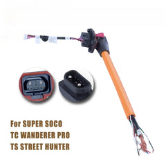 For Super SOCO TS Street Hunter TC Wanderer Aviation Socket Battery Body Charging Plug Battery Socket Charge Discharge Cable