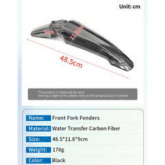 Front Fender for Surron Light Bee X/S and Segway X160/X260,Mudguard for Sur Ron Parts,Imitation Carbon Fiber Suron Accessories custom bike