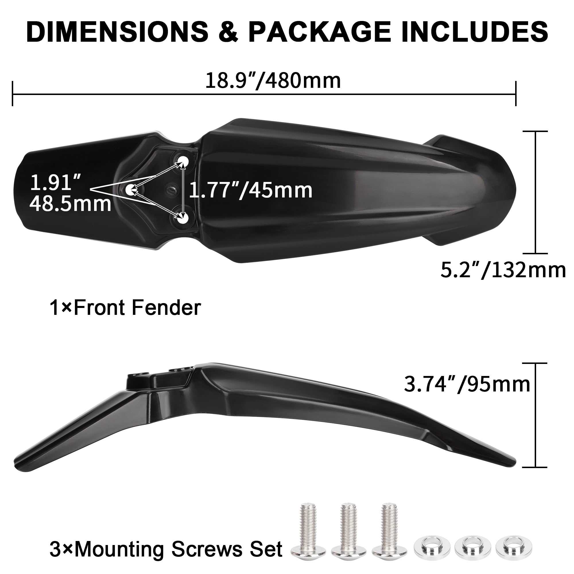Front Fender for Surron Light Bee X/S and Segway X160/X260,Mudguard for Sur Ron Parts, Surron Accessories